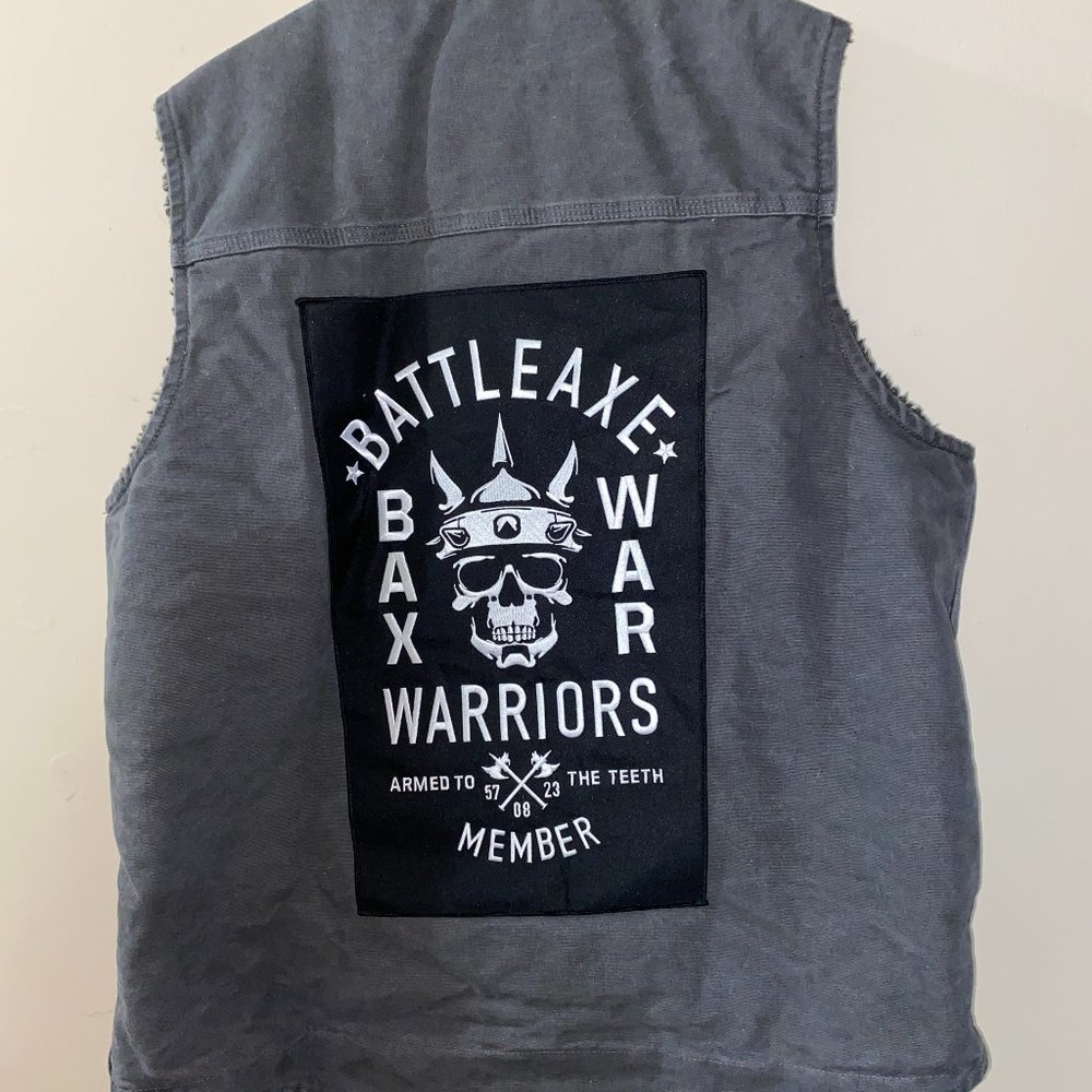 BATTLEAXE WARRIORS CARHART VEST OFFICIAL MEMBER 2015